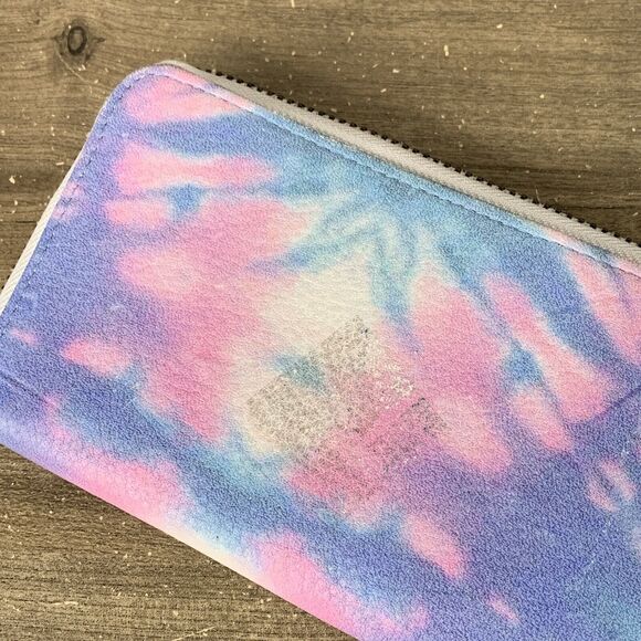 Aimee Kestenberg Leather Zip It Up Continental Wallet Tie Dye Colorful Pocket - Picture 16 of 16